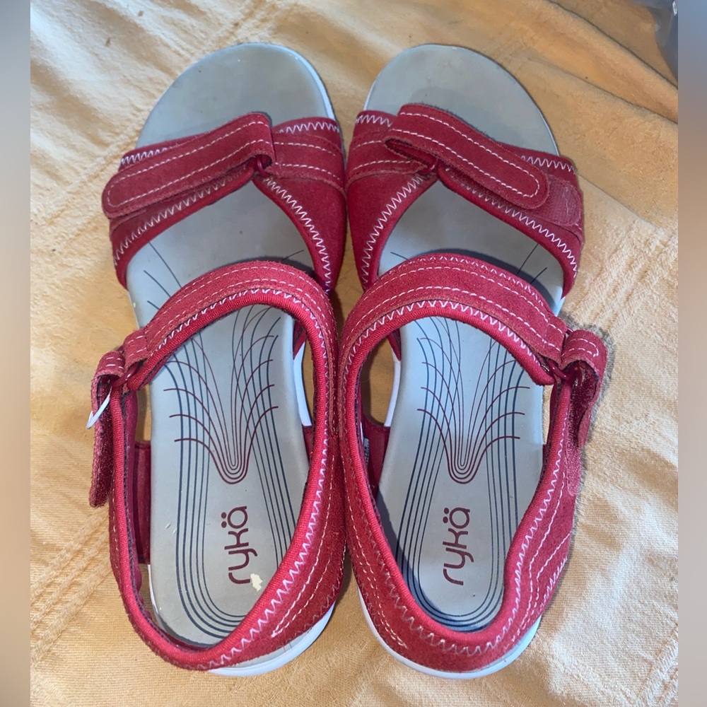 Ryka Red Suede Athletic Sandals - Size 8.5
